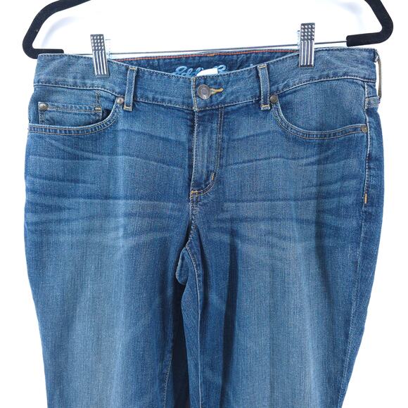 Eddie Bauer Ranch P10 Specially Dyed Denim Mid Rise Curvy Bootcut Jean Med Wash - Picture 3 of 12